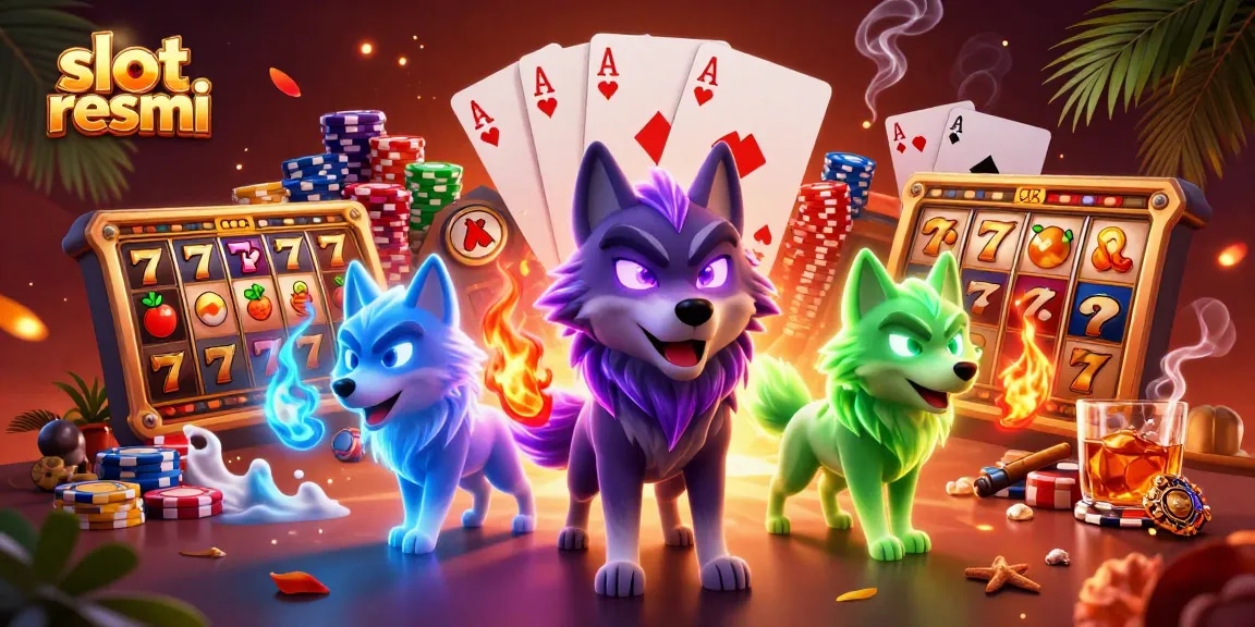 Engage in thrilling slot resmi action with vibrant characters and casino elements in a lively 3D scene.