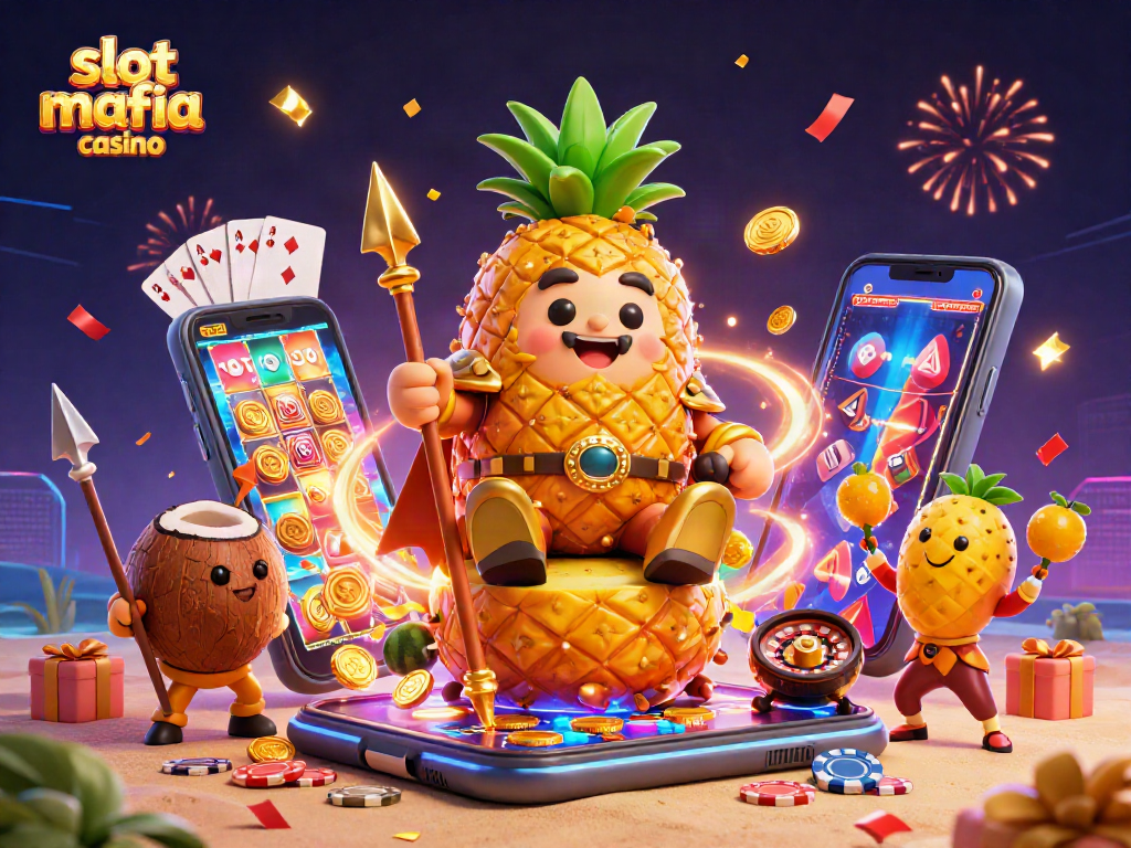 Experience the thrill at slot mafia casino with vibrant characters, spinning slots, and festive gaming features.