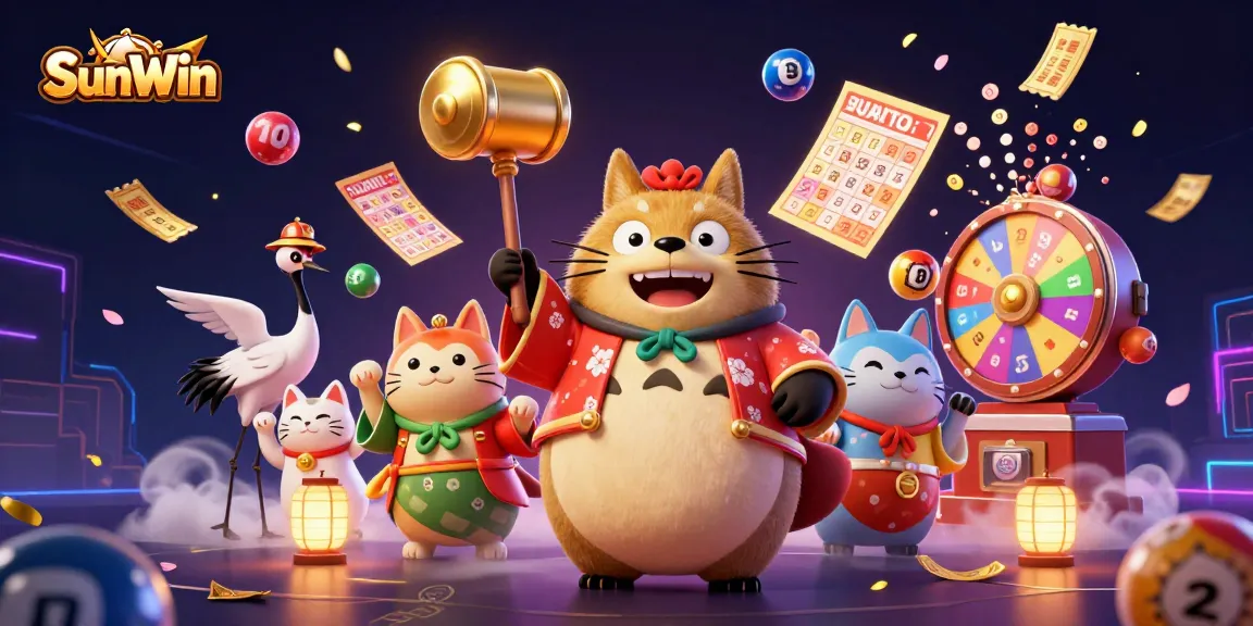 Engage with SunWin’s dynamic gaming atmosphere featuring lucky characters and vibrant lottery elements.