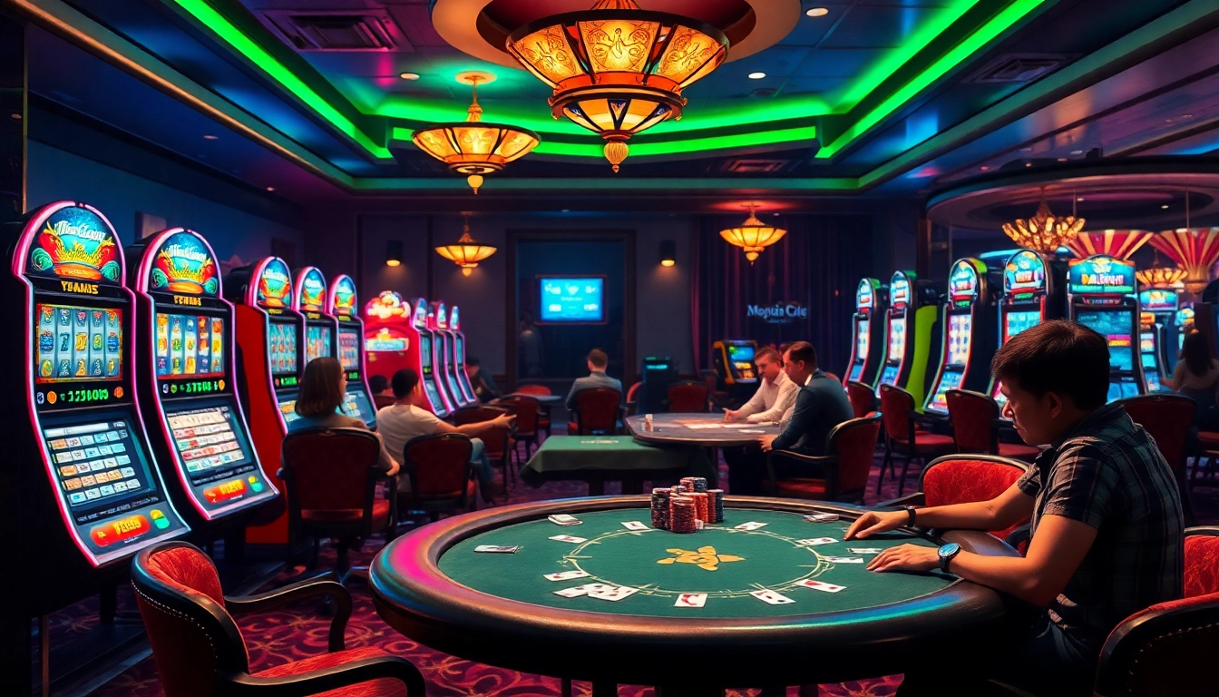 Experience the thrill of winning with free credit mega888 in a vibrant casino atmosphere.