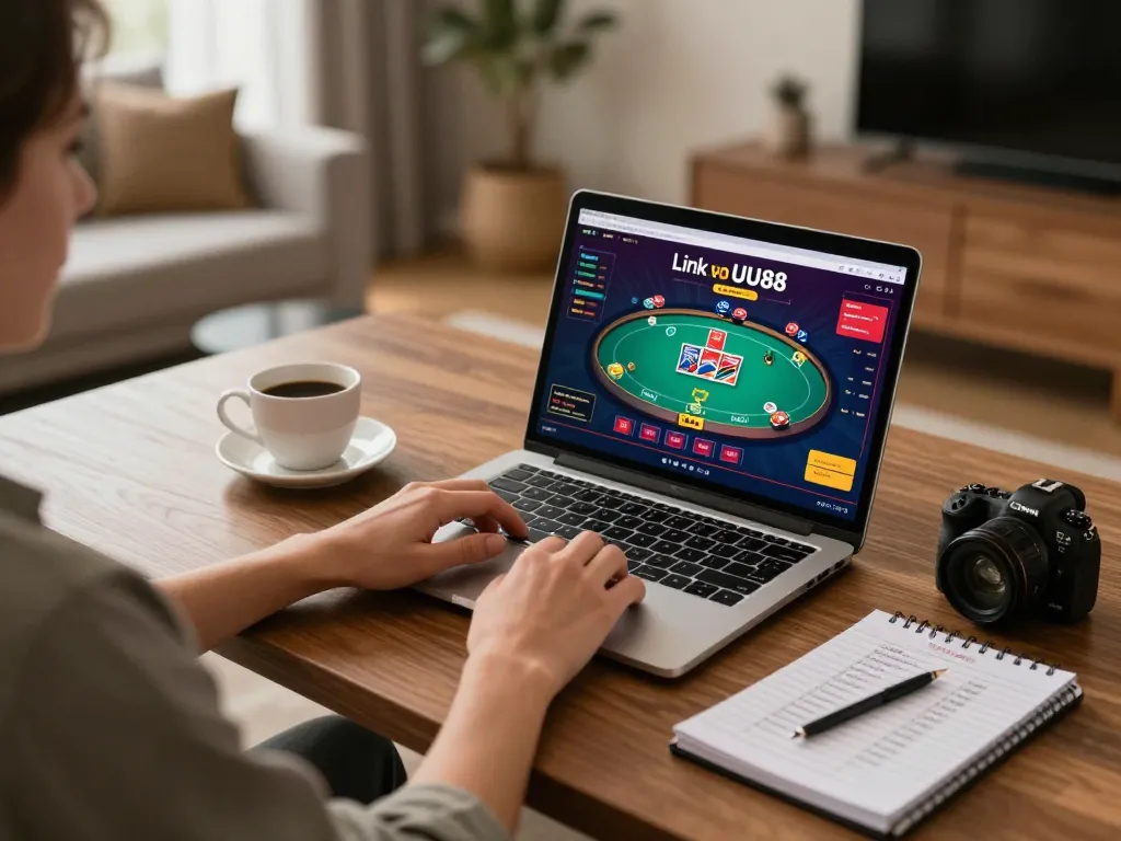 Engaging online gaming experience with Link vào UU88 showcased on a laptop screen