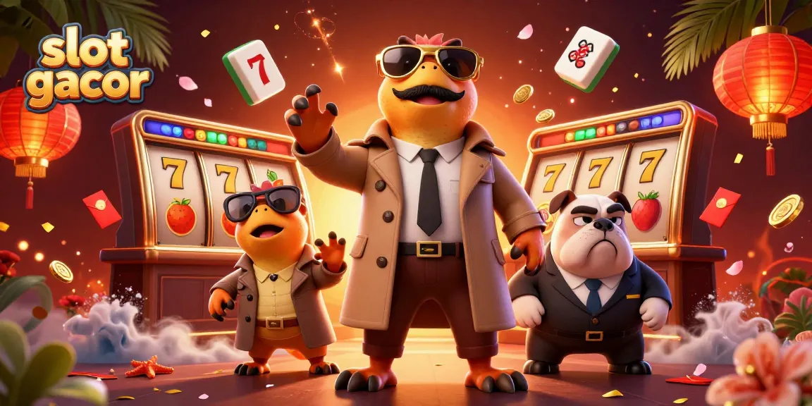 Experience the thrill of slot gacor with dynamic 3D characters in a vibrant casino setting.