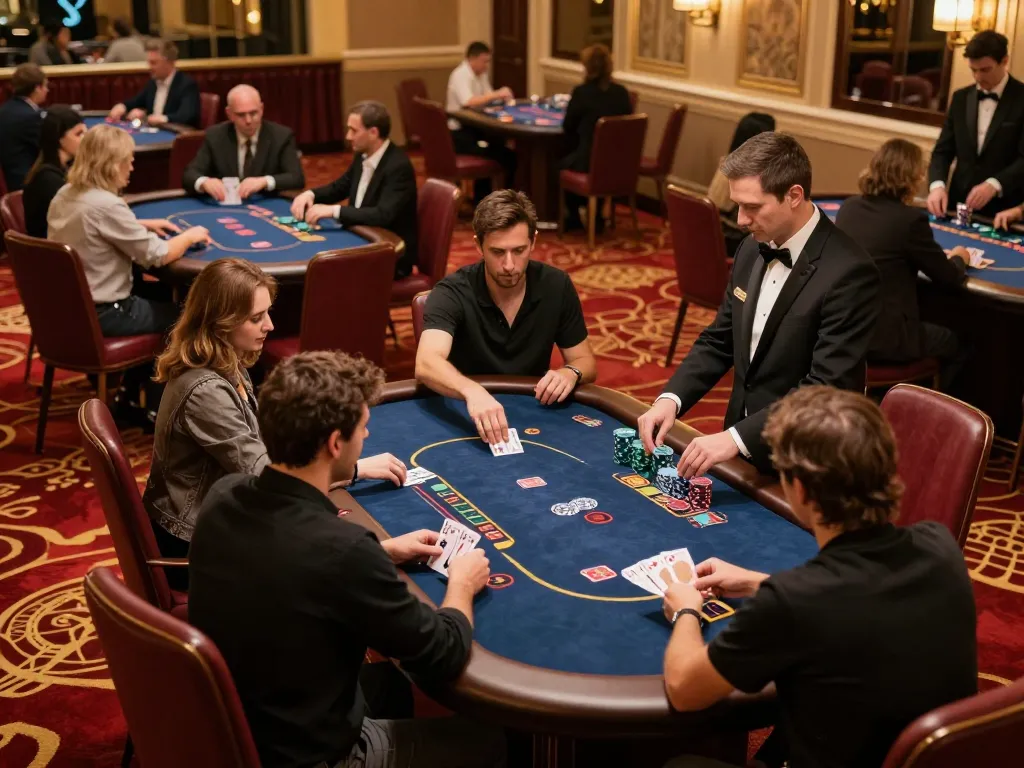 Players strategizing bets at the vibrant trang chủ UU88 casino, immersed in the thrilling poker atmosphere.