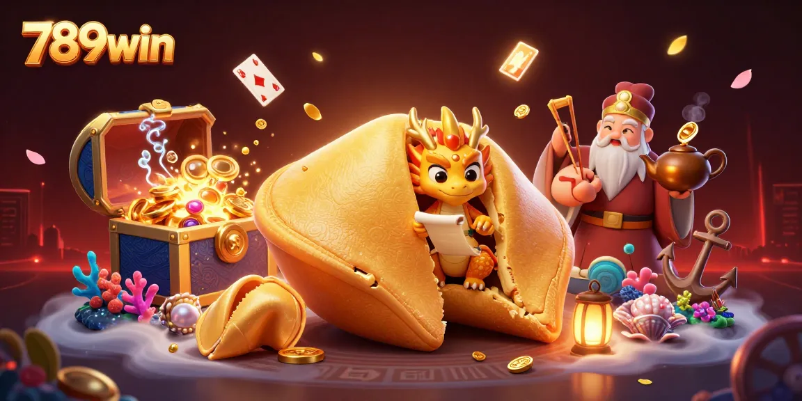 Win big with 789win's thrilling 3D illustration featuring fortune symbols and dynamic casino elements.