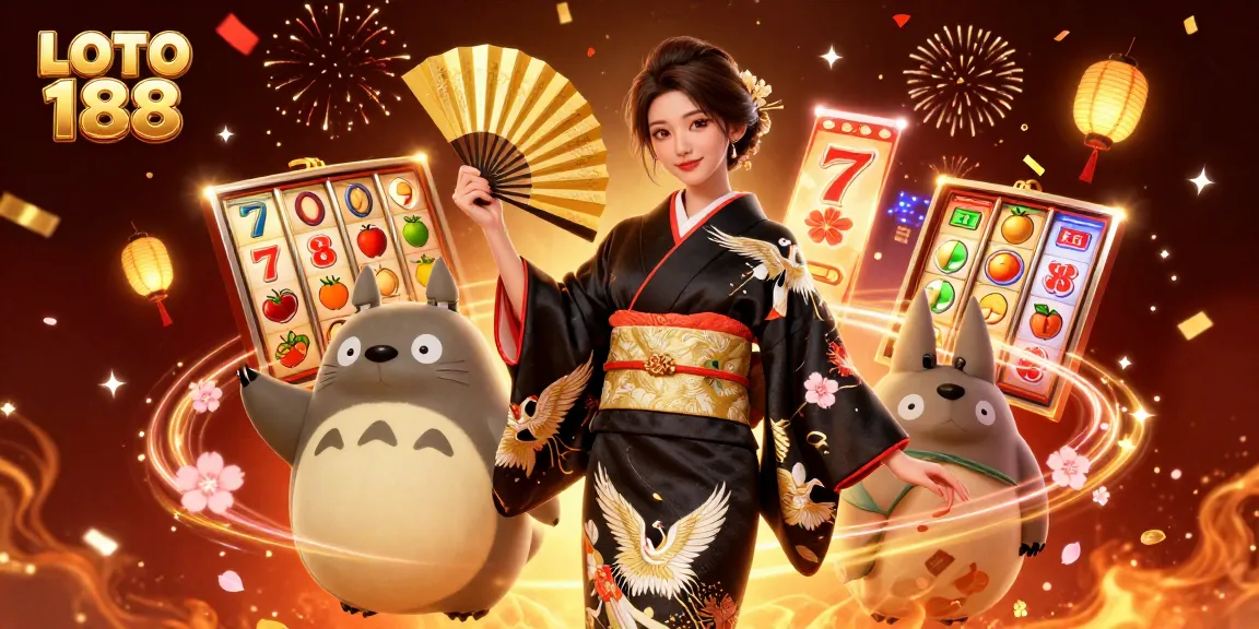 Win big at LOTO 188 with our vibrant casino scene showcasing traditional elements and dynamic games.