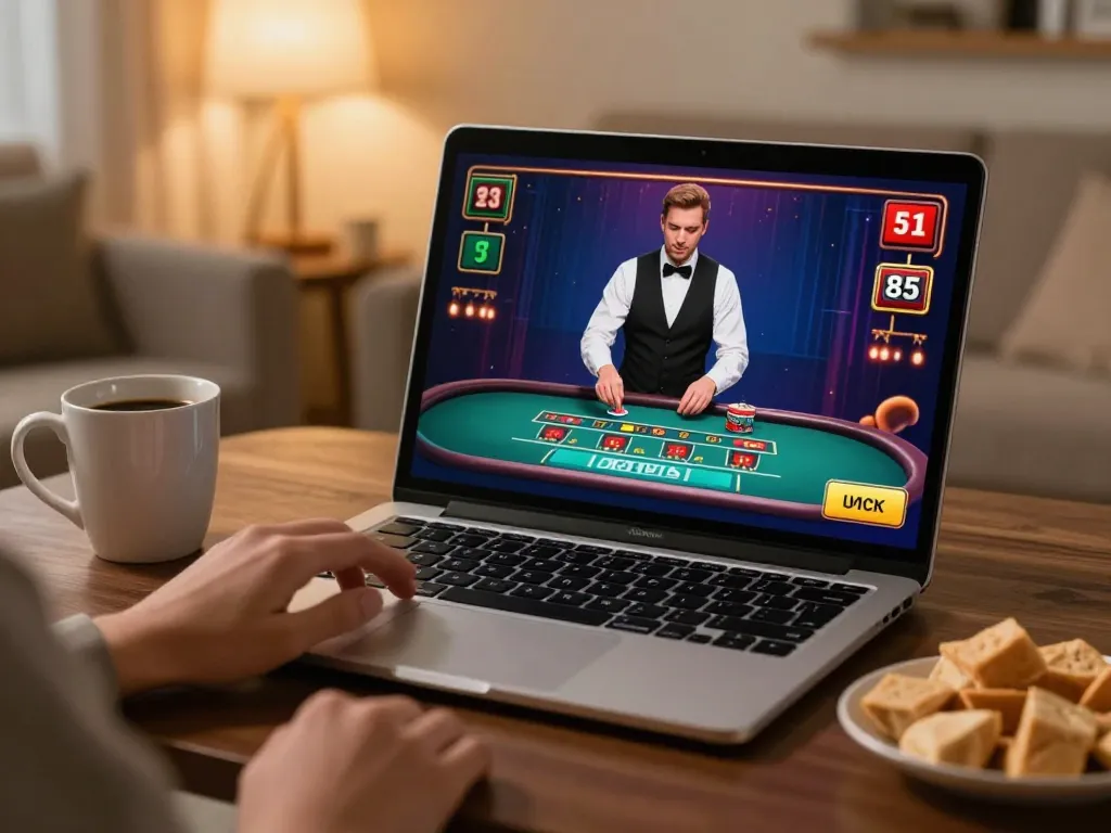 Engaging scene of online gaming as users đăng ký BL555 for live dealer excitement.
