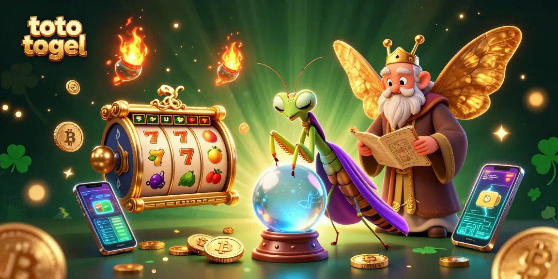 Engage in unique toto togel experiences with thrilling slot reels and winning symbols in this vibrant 3D illustration.