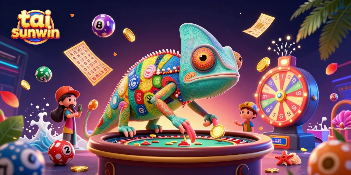 Experience tai sunwin's vibrant gaming scene with explosive games and colorful elements in this dynamic illustration.