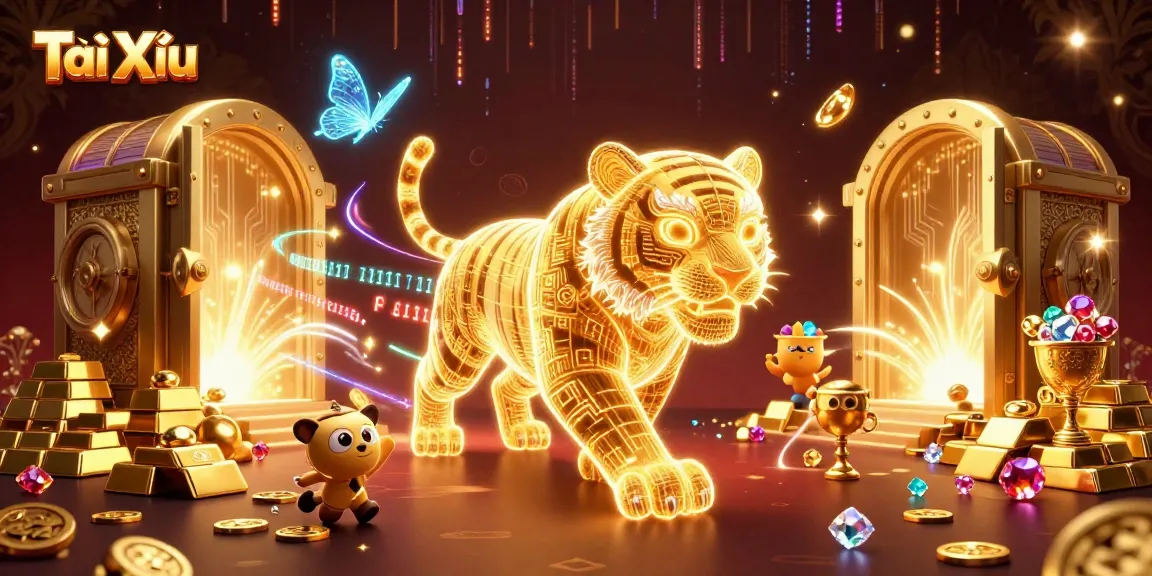 Tài Xỉu players experiencing thrilling wins in an electrifying digital casino environment with vibrant energy.