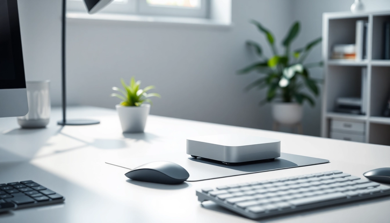 El Mac Mini M4 en un entorno de oficina moderna con luz natural.