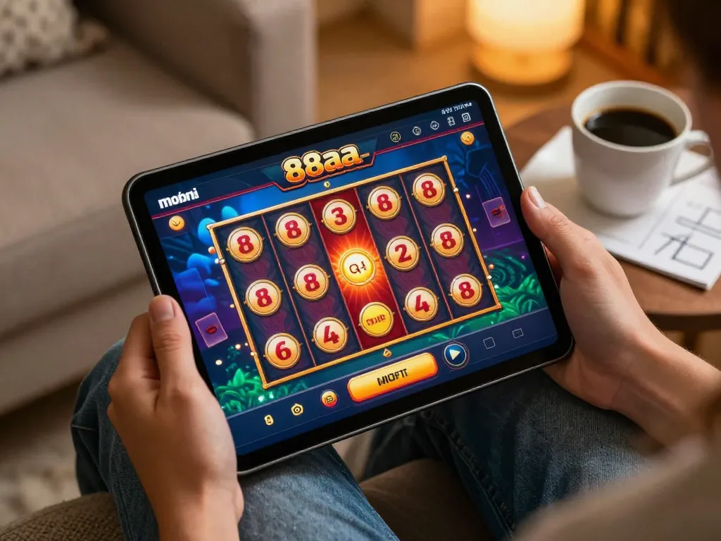 Engaging gameplay on the 88aa mobi platform with a user enjoying a modern online casino.
