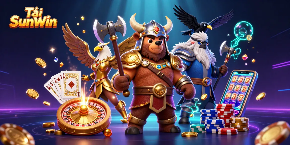 Experience thrilling gameplay and fun as you Tải SunWin with iconic characters, treasure, and casino elements.
