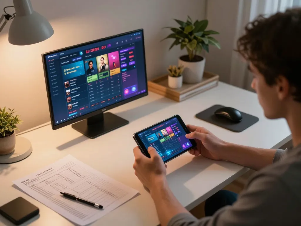 Daga live betting interface displayed on smartphone in a cozy home gaming setup