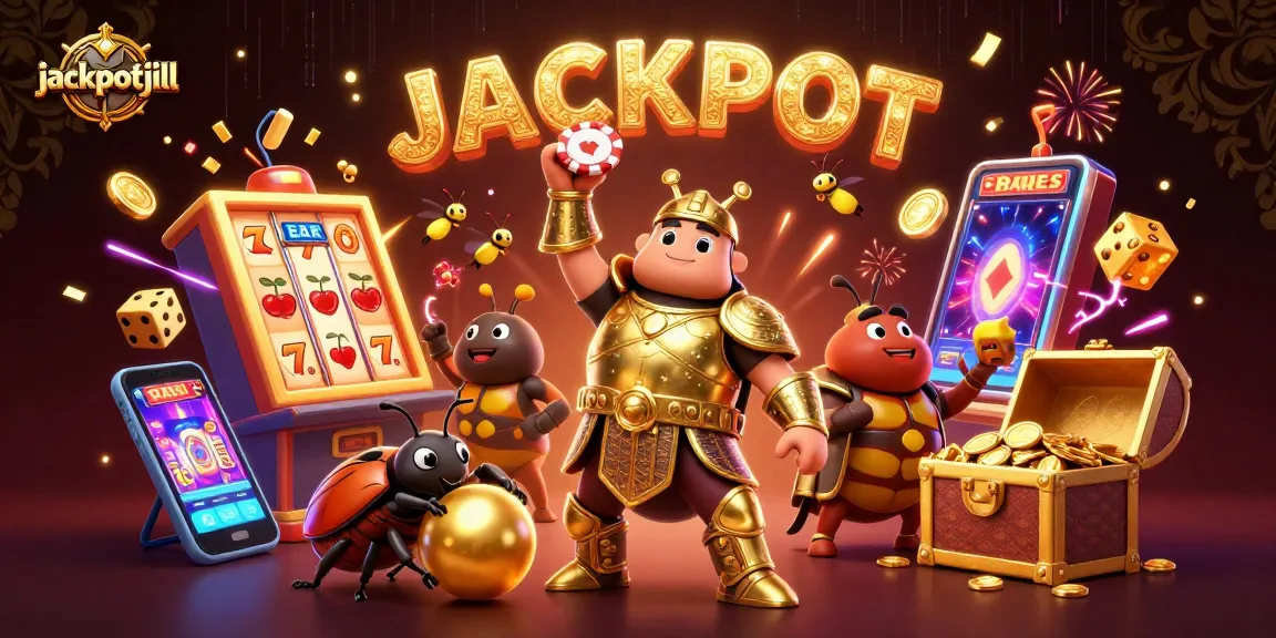 Engage in jackpotjill action with a victorious beetle and dazzling casino elements!