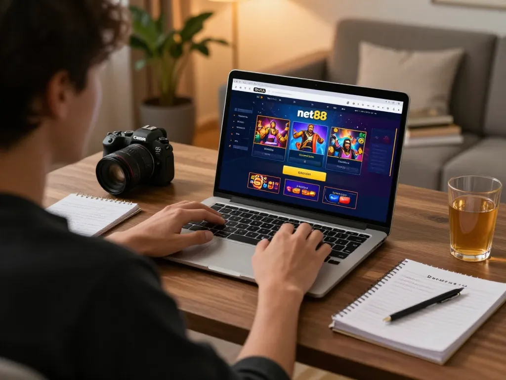 Engaging gameplay experience on casino net88 platform showcasing online gambling at home