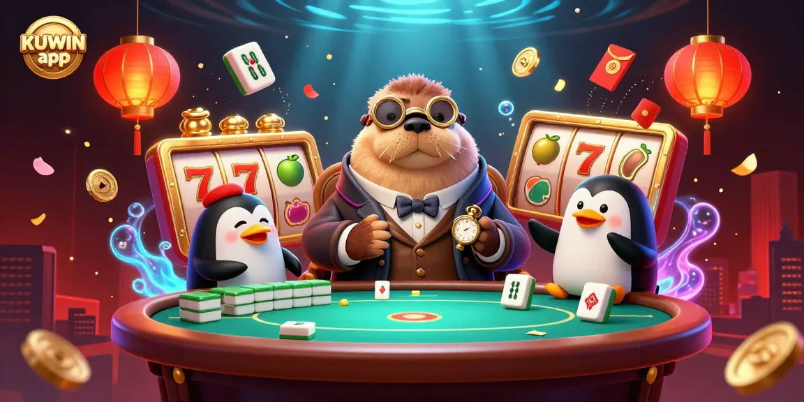 Experience the exciting KUWIN app with vibrant underwater casino visuals and dynamic gameplay elements.