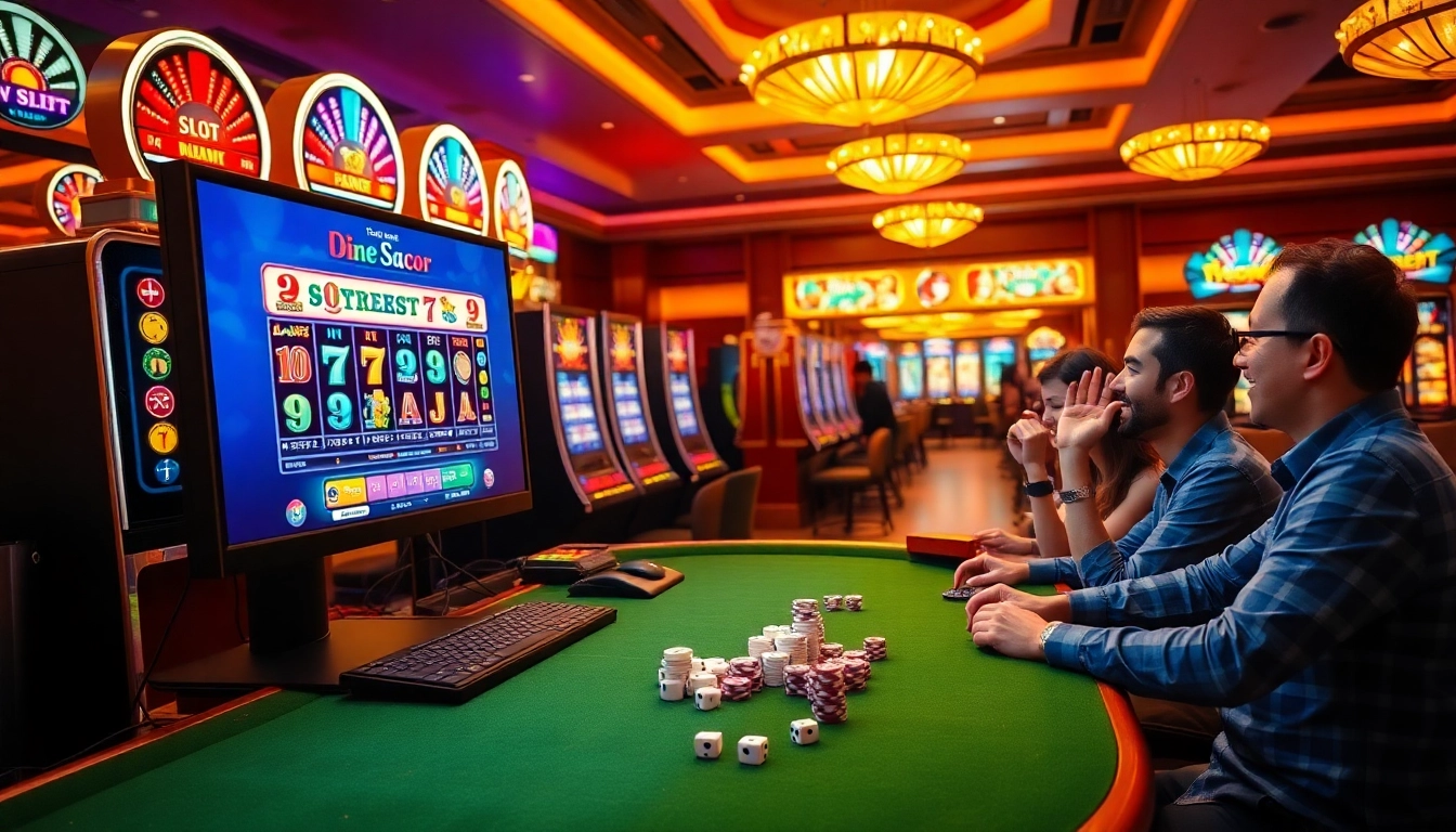 Players enjoying the thrilling slot gacor experience at a vibrant online casino.