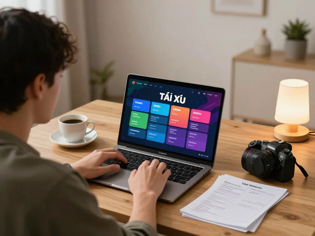 Tài xỉu online uy tín gaming setup with user engaged in responsible betting strategy.