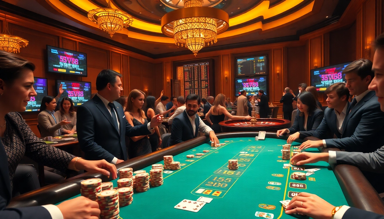 Experience the thrill of five88 with a high-stakes poker game and luxurious casino ambiance.